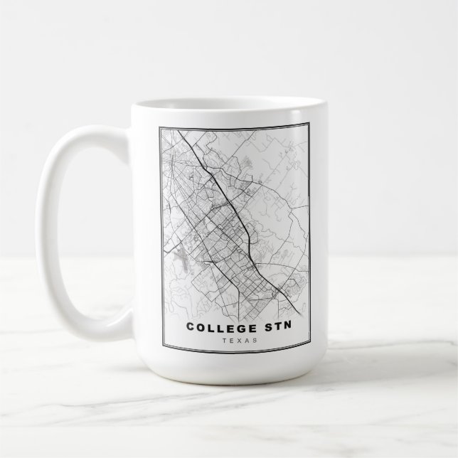 Mug Carte de College Station (Gauche)