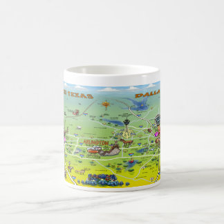 Mug Carte de Dallas Fort Worth