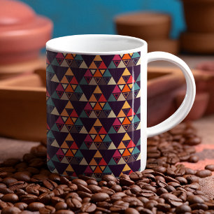 Mug Carte de découpe de formes triangles multicolores