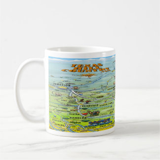 Mug Carte de dessin de pays TX Hill
