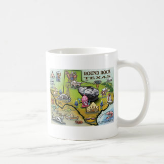 Mug Carte de dessin de Round Rock Texas