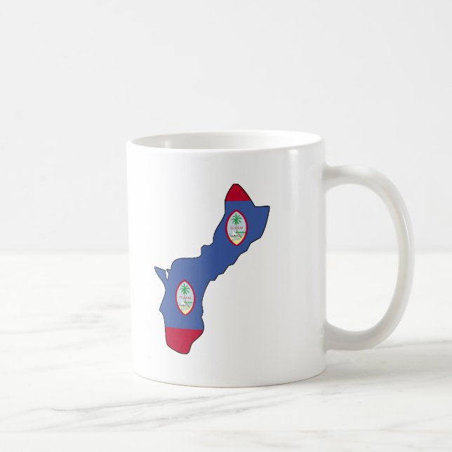 Mug Carte de drapeau de la Guam (Droite)