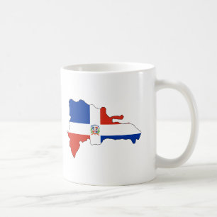 Mug Carte de drapeau de la République Dominicaine