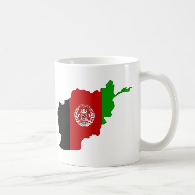 Mug Carte de drapeau de l'Afghanistan (Droite)