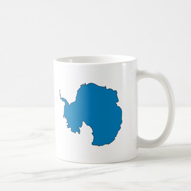 Mug Carte de drapeau de l'Antarctique (Droite)