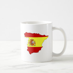 Mug Carte de drapeau de l'Espagne normale