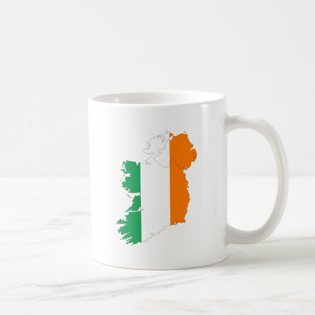 Mug Carte de drapeau de l'Irlande (Droite)