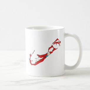 Mug Carte de drapeau des Bermudes normale