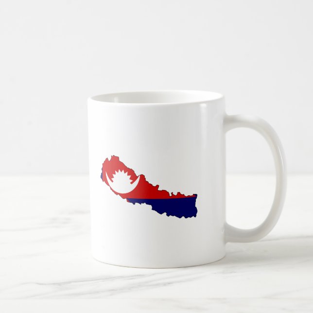 Mug Carte de drapeau du Népal (Droite)