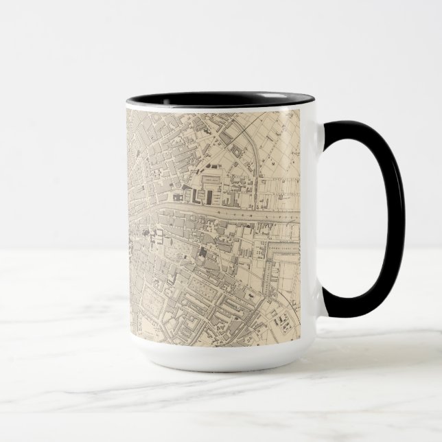 Mug Carte de Dublin, Irlande (Droite)