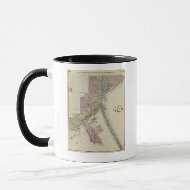 Mug Carte de Duluth, comté de Saint-Louis, Minnesota (Gauche)