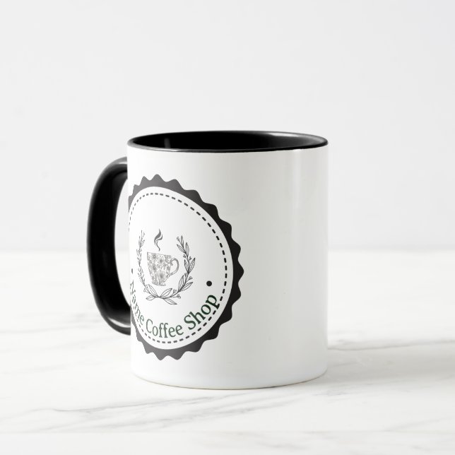 Mug Carte de fidélité de salon de café simple moderne (Devant gauche)