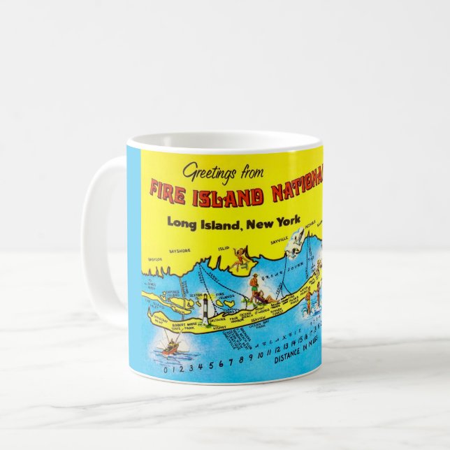 Mug Carte de Fire Island  (Devant gauche)