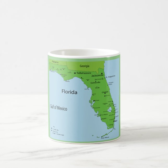Mug Carte de Floride USA - Golfe du Mexique (Centre)
