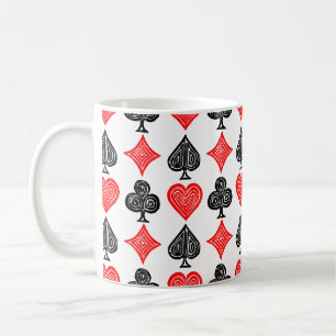 Mug Carte de jeu noir/blanc/rouge Tous les symboles Li