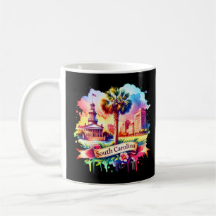 Mug Carte de la Caroline du Sud vintage Retro us Etat