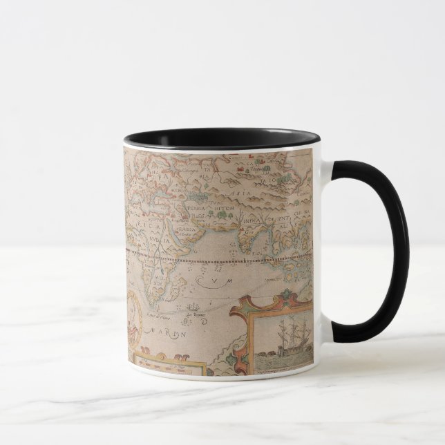 Mug Carte de la circumnavigation de Drake du globe (Droite)