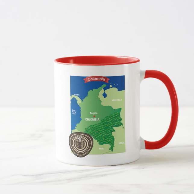 Mug Carte de la Colombie (Droite)