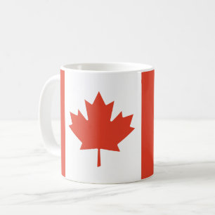 Mug Carte de la feuille d'érable canadienne