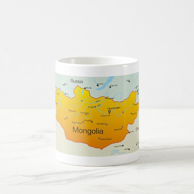 Mug Carte de la Mongolie (Créateur téléchargé)