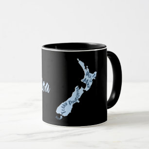Mug Carte de la Nouvelle-Zélande d'Aotearoa, NZ langue