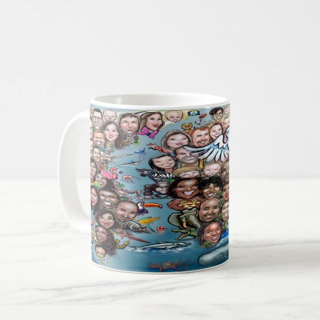 Mug Carte de la paix mondiale (Devant gauche)