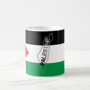 Mug Carte de la Palestine libre sur le drapeau palesti
