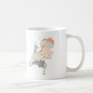 Mug Carte de la province de Hollande Style de mise en 