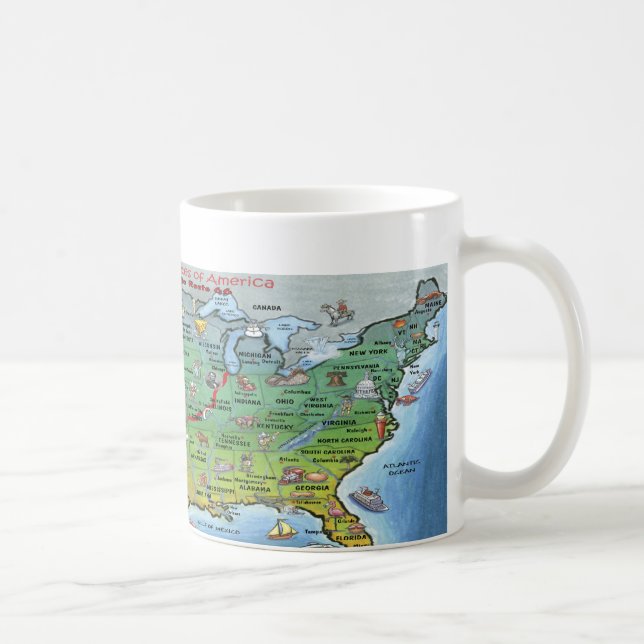 Mug Carte de la route historique 66 (Droite)