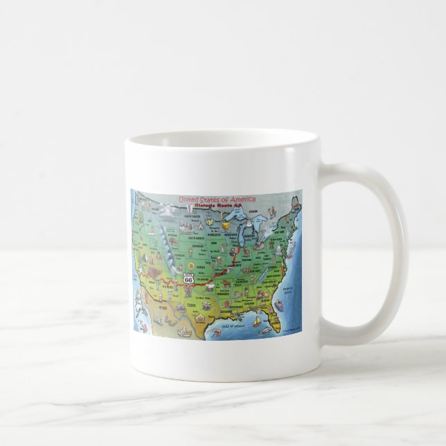 Mug Carte de la route historique 66 (Droite)