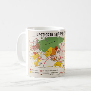 Mug Carte de la Seconde Guerre mondiale vintage