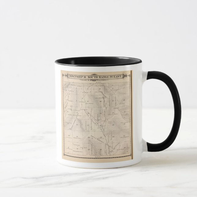 Mug Carte de la section du comté de Tulare T16S R26E (Droite)