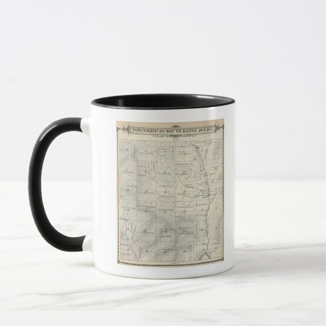 Mug Carte de la section du comté de Tulare T20S R29E (Gauche)