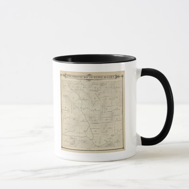 Mug Carte de la section du comté de Tulare T23S R29E (Droite)