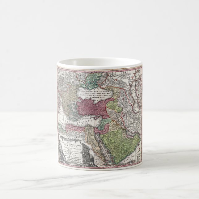Mug Carte de la Turquie (Empire ottoman) 1730 (Centre)