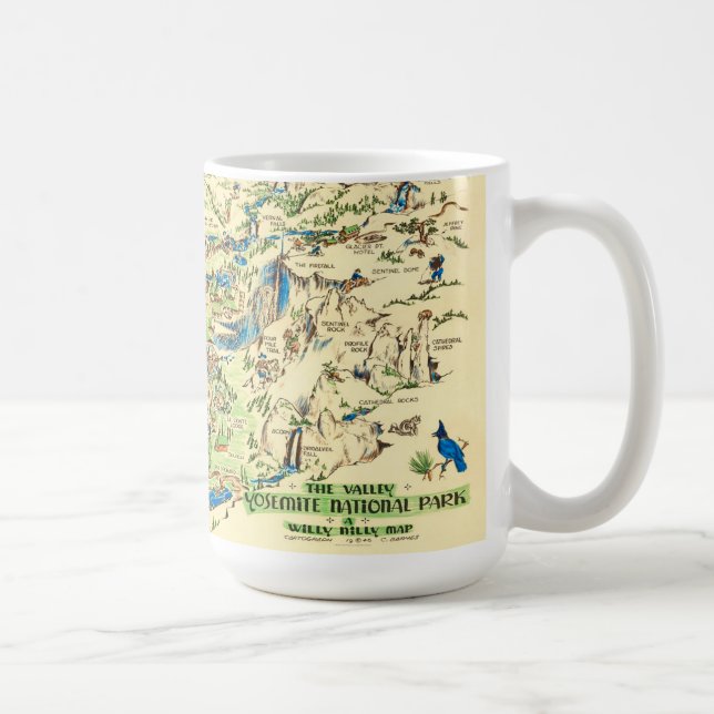 Mug Carte de la vallée de Yosemite (Droite)