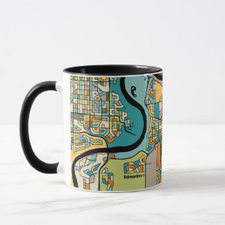 Mug Carte de la ville d'Edmonton