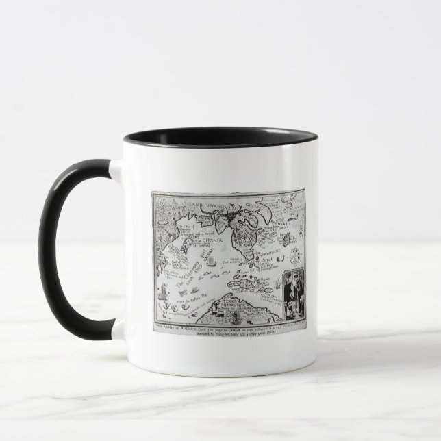 Mug Carte de l'Amérique et des directions vers la (Gauche)