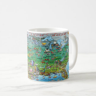 Mug Carte de l'Amérique Poster Amusant