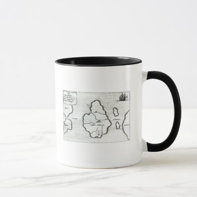 Mug Carte de l'Atlantide, de 'Mundus Subterraneus (Droite)