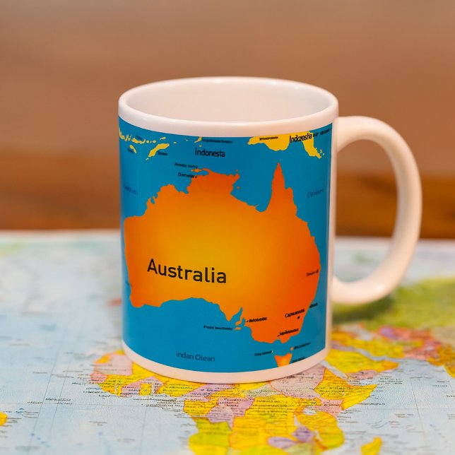 Mug Carte de l'Australie (Créateur téléchargé)