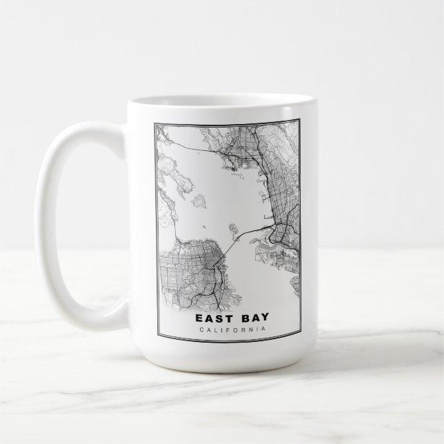 Mug Carte de l'East Bay (Gauche)