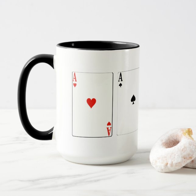 Mug Carte de lecture Aces High (Avec donut)