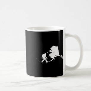 Mug Carte de l'état de l'Alaska Bigfoot Sasquatch Homm