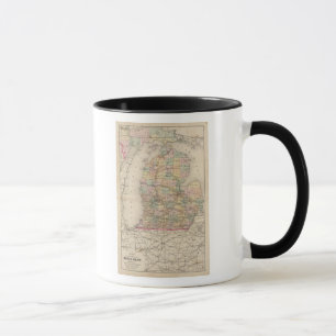 Mug Carte de l'état du Michigan Atlas