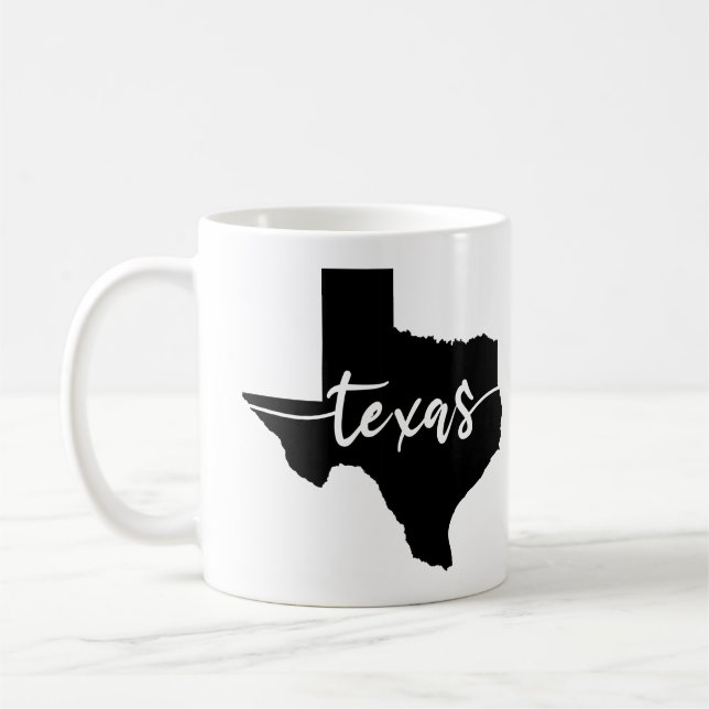 Mug Carte de l'état du Texas USA (Gauche)