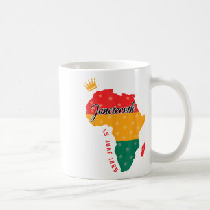 Mug Carte de libération du drapeau africain de la Rein
