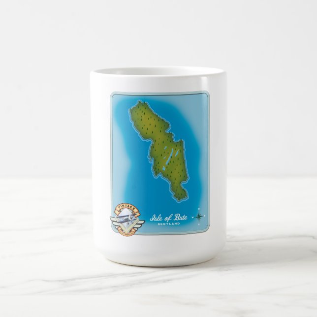 Mug Carte de l'île de Bute (Centre)