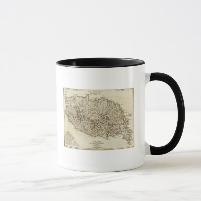Mug Carte de l'île de la Grenade (Droite)