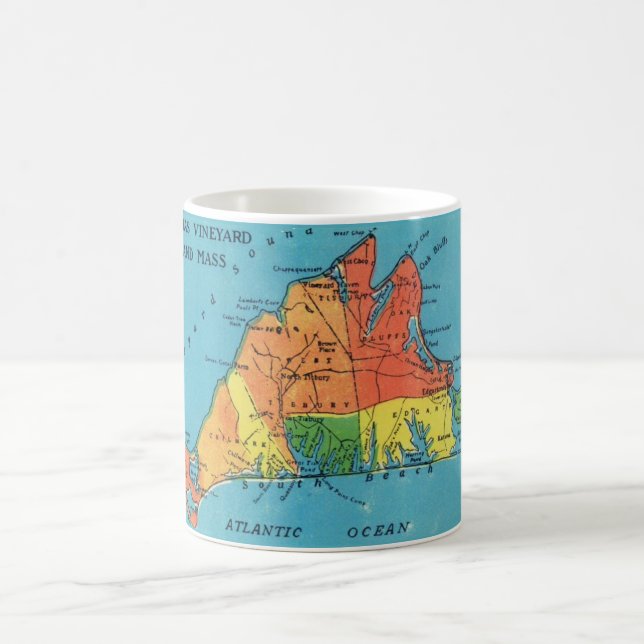 Mug Carte de l'île de Martha (Centre)